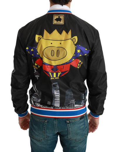 Dolce & Gabbana Elegant Multicolor Motive Bomber Jacket