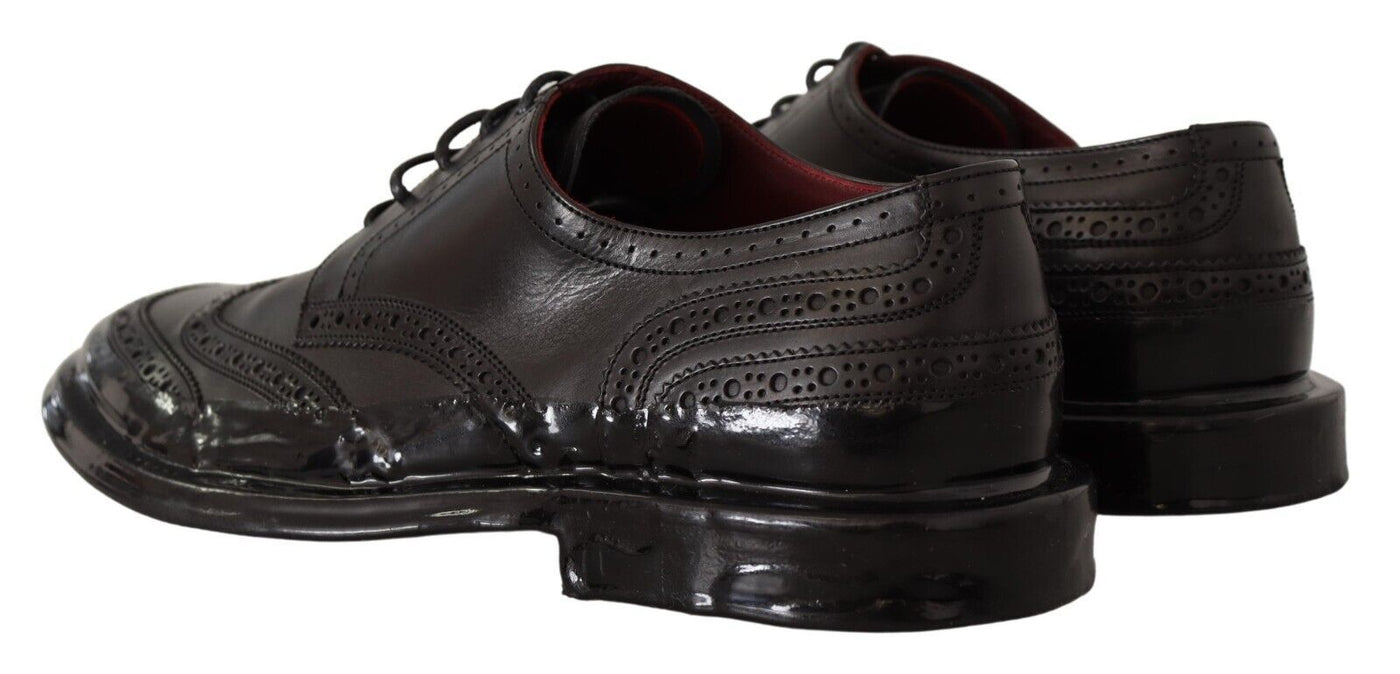 Dolce & Gabbana Elegant Calfskin Derby Oxford Wingtips