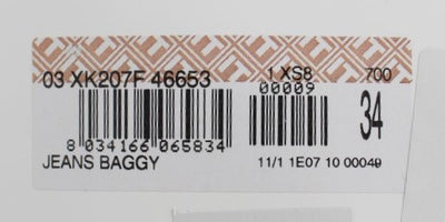 Acht Blue Wash Cotton Baggy Loose Fit Jeans