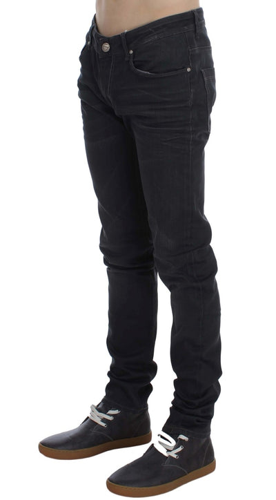 Acht Gray Cotton Stretch Slim Fit Jeans