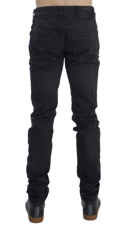 Acht Gray Cotton Stretch Slim Fit Jeans