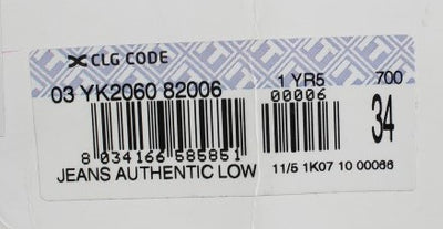 Acht Blue Wash Straight Fit Low Waist Jeans