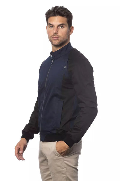 Verri Blue Cotton Men's Bomber Jacket