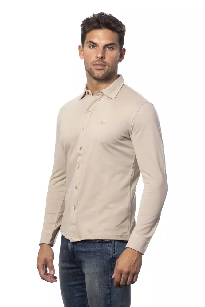 Verri Beige Cotton Men Shirt