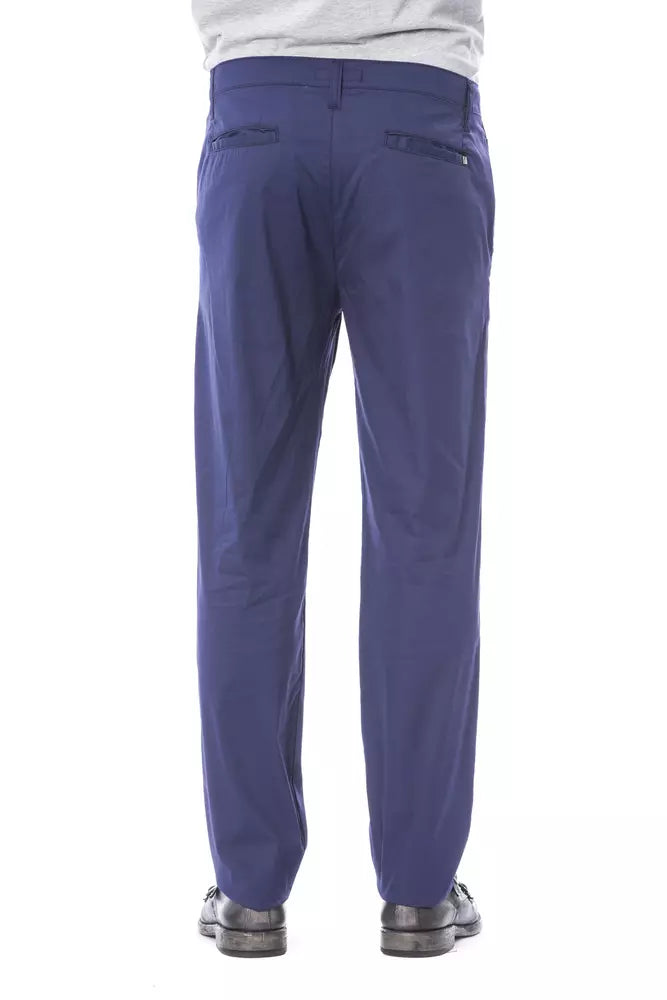 Verri Blue Cotton Men Chino Pant