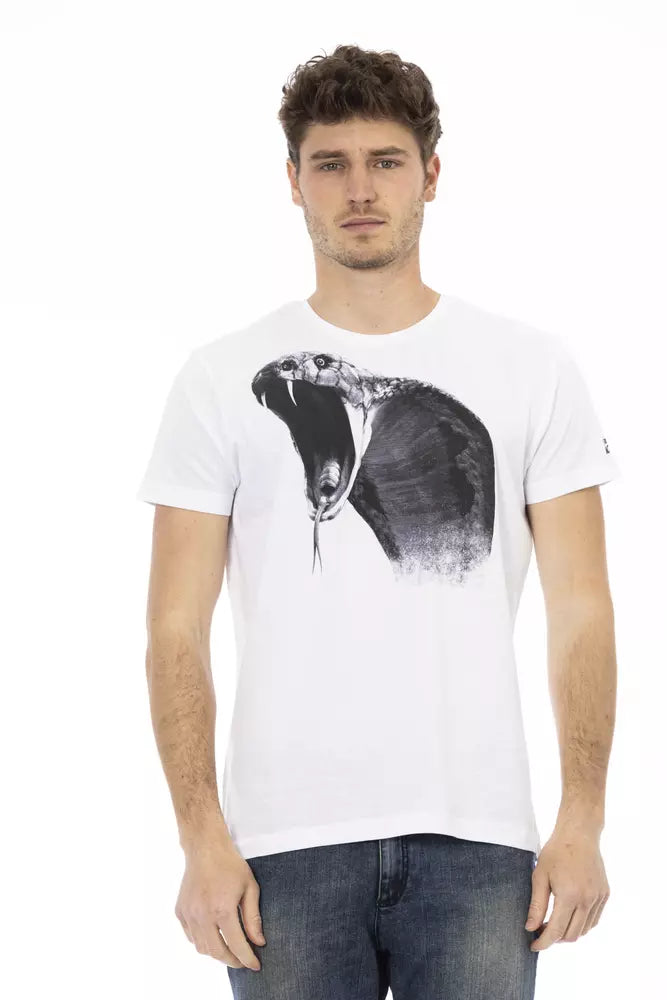 Trussardi Action White Cotton Men T-Shirt