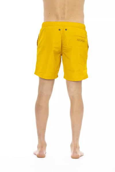 Bikkembergs Yellow Polyester Men Swim Shorts