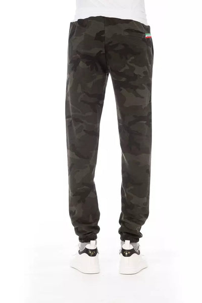 Baldinini Trend Green Cotton Men Sport Pant