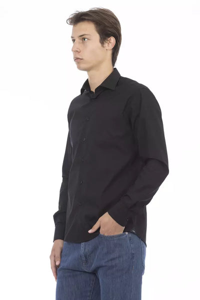 Baldinini Trend Black Cotton Men Shirt