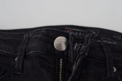 Acht Black Cotton Slim Fit Women Casual Denim Jeans