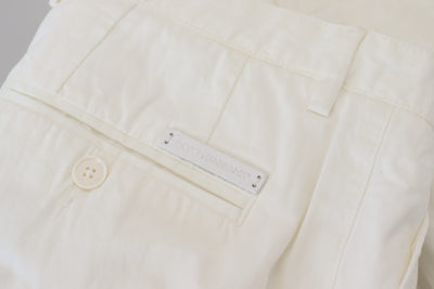 Dolce & Gabbana Elegant White Cotton Chino Pants