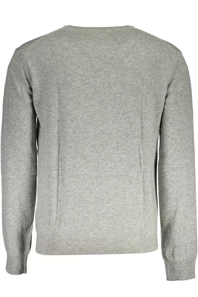 La Martina Gray Wool Men Sweater