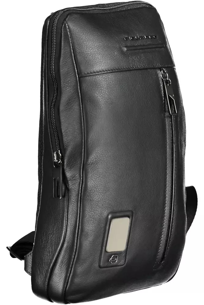 Piquadro Black Leather Men Shoulder Bag