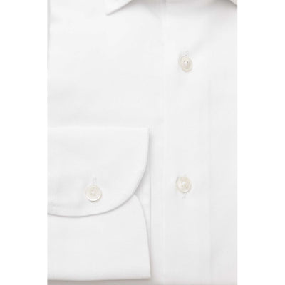 Bagutta White Cotton Men's Dress Shirt