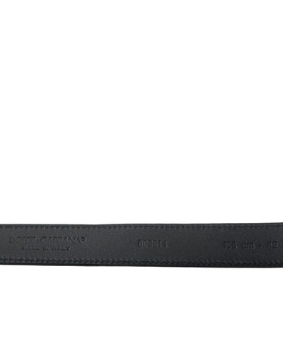 Dolce & Gabbana Blue Suede Leather Gold Metal Buckle Belt