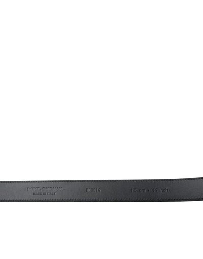 Dolce & Gabbana Black Suede Leather Gold Metal Buckle Belt