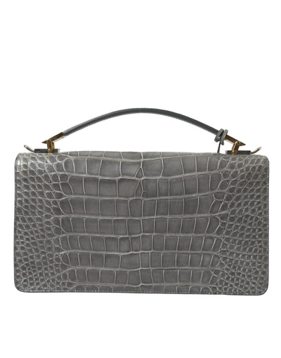 Balenciaga Gray Exotic Leather Medium Shoulder Hand Purse Bag