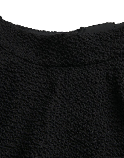 Dolce & Gabbana Black High Waist A-line Knee Length Skirt