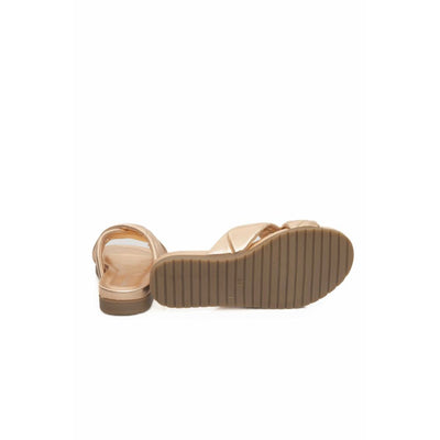 Cerruti 1881 Beige Lambskin Women Sandal