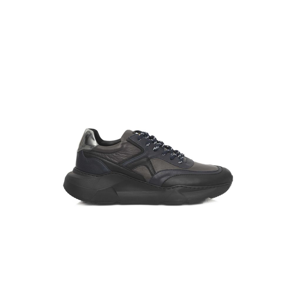 Cerruti 1881 Blue Cowhide Men Sneaker