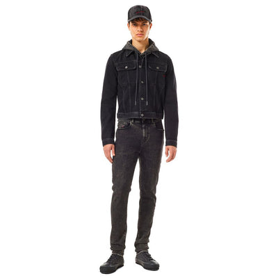 Diesel Black Cotton Men Jean