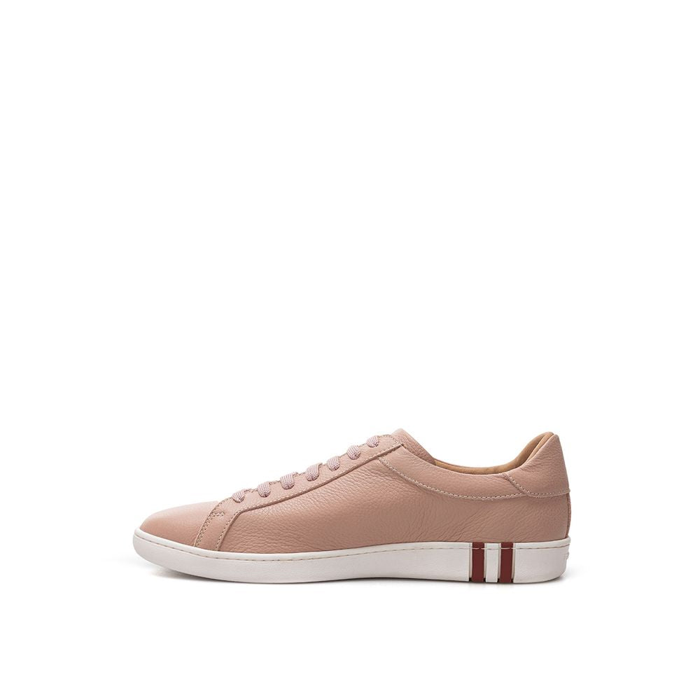 Bally Pink Leather Low Top Sneakers