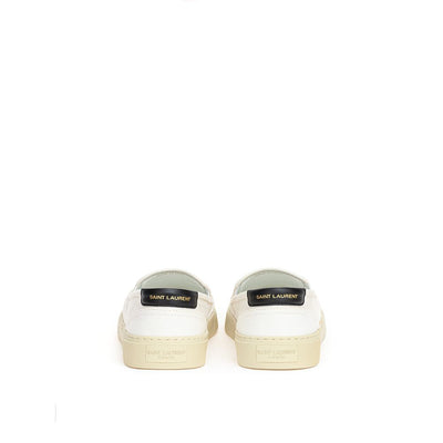 Saint Laurent White Cotton Low Top Sneakers