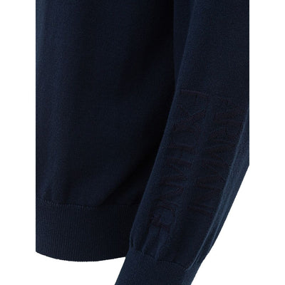 Armani Exchange Blue Cotton Sweatshirt