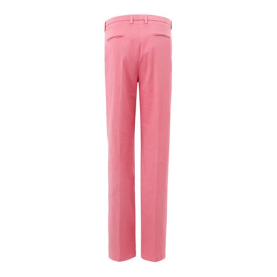 Lardini Elegant Cotton Pink Trousers for Sophisticated Style