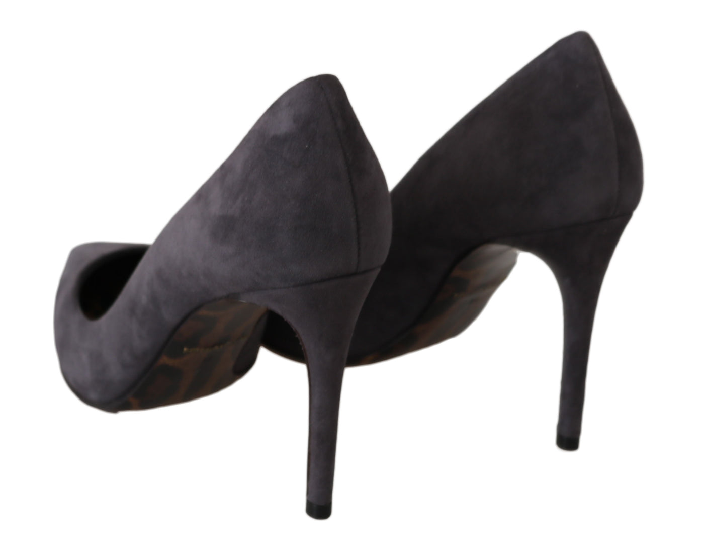 Dolce & Gabbana Gray Suede Leather Stiletto  Shoes Heels
