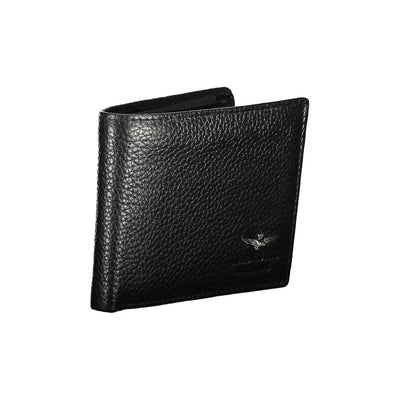 Aeronautica Militare Sleek Dual-Compartment Leather Wallet