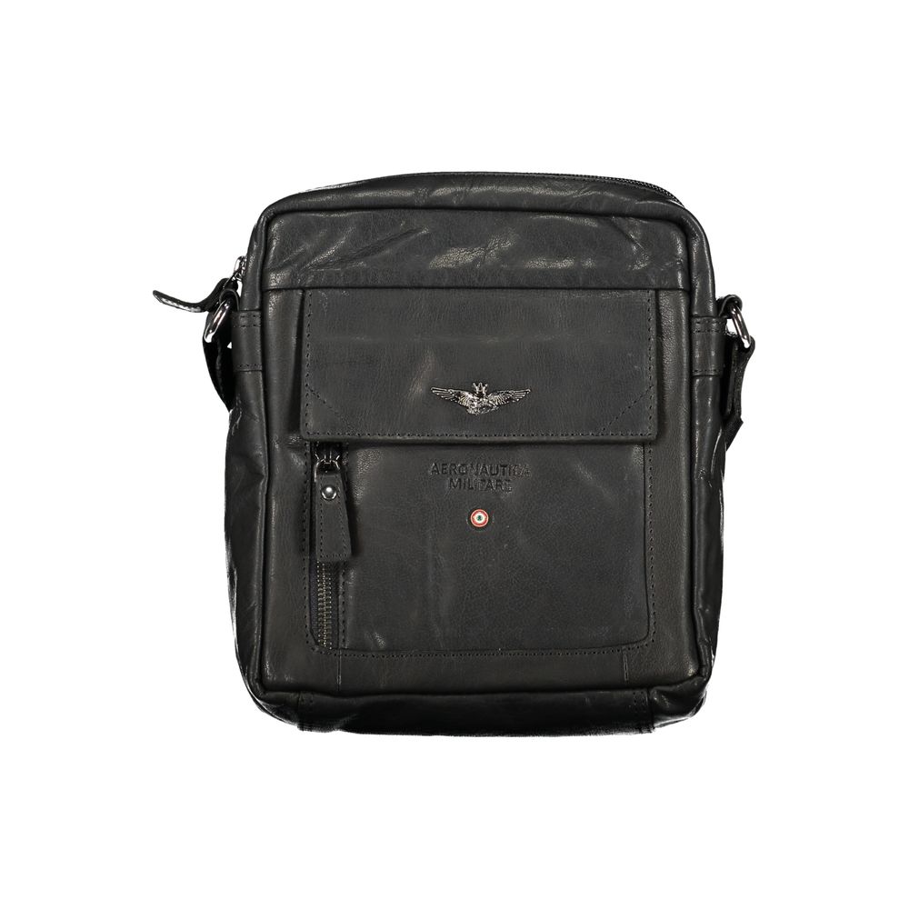 Aeronautica Militare Elevated Elegance Black Shoulder Bag