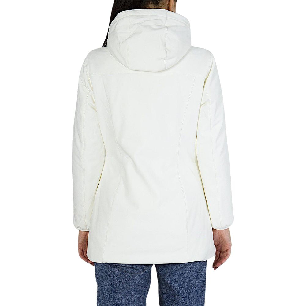 Yes Zee Elegant White Softshell Down Jacket