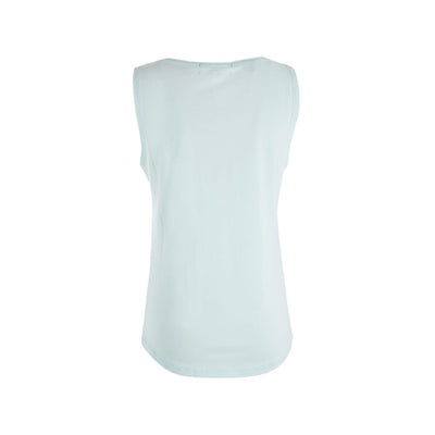 Yes Zee Elegant Green Cotton Blend Tank Top