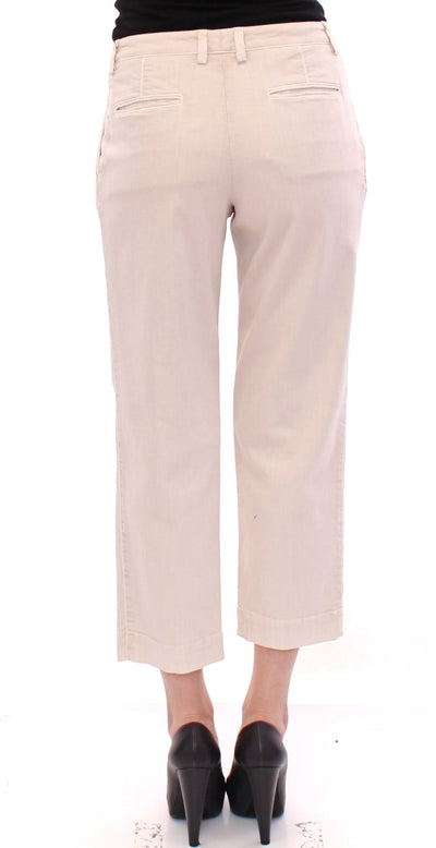 Dolce & Gabbana Beige Cotton Cropped Jeans Pants