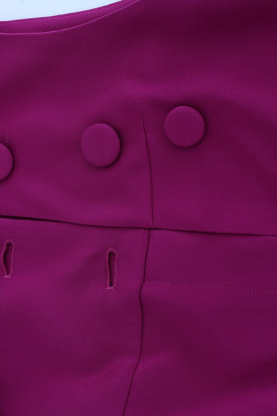 Barbara Casasola Purple Silk Sleeveless Blouse Top