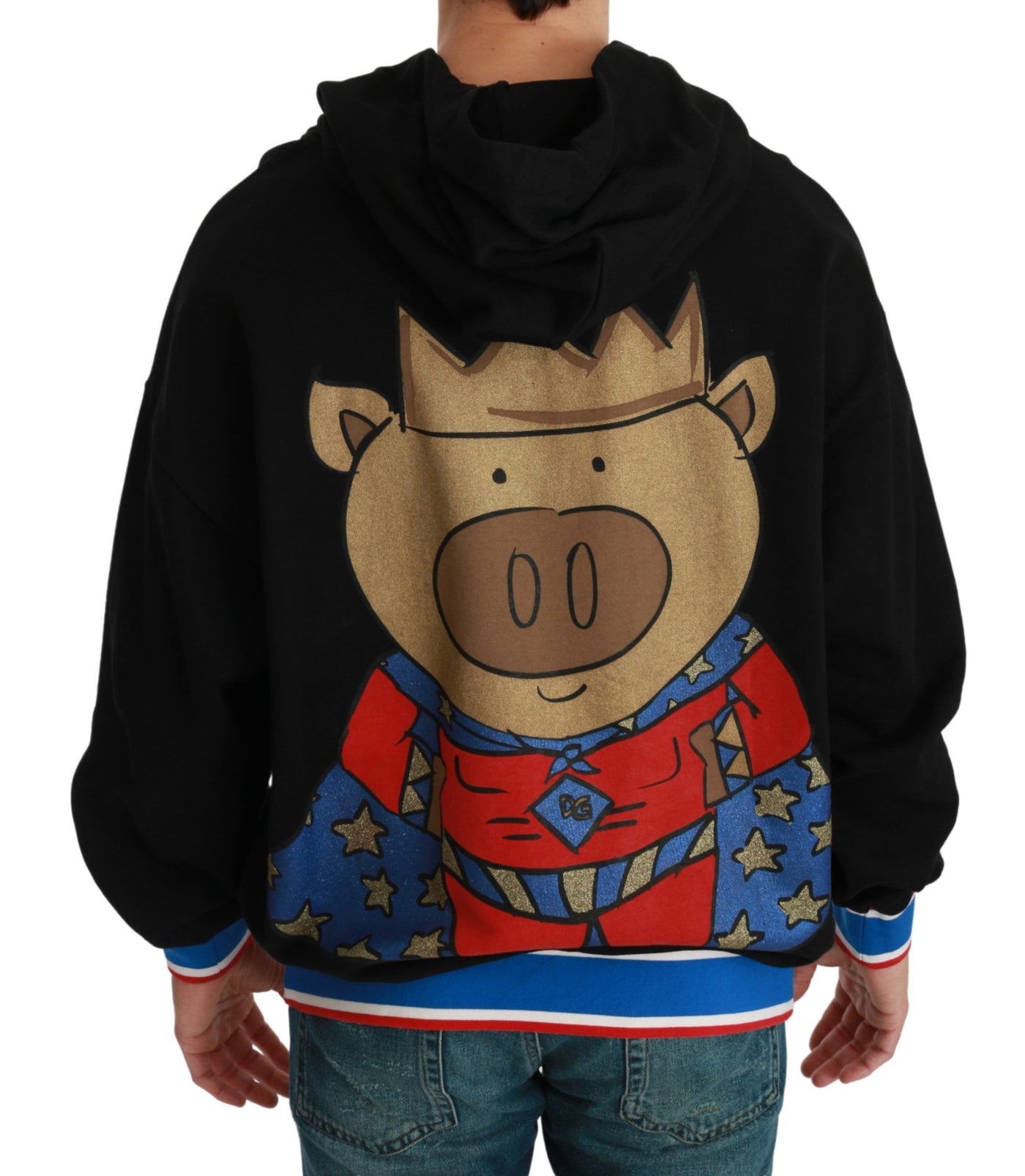 Dolce & Gabbana Black Sweater Pig of the Year Hooded