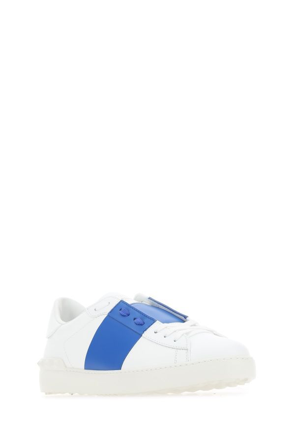 Valentino Sleek White Calf Leather Low-Top Sneakers