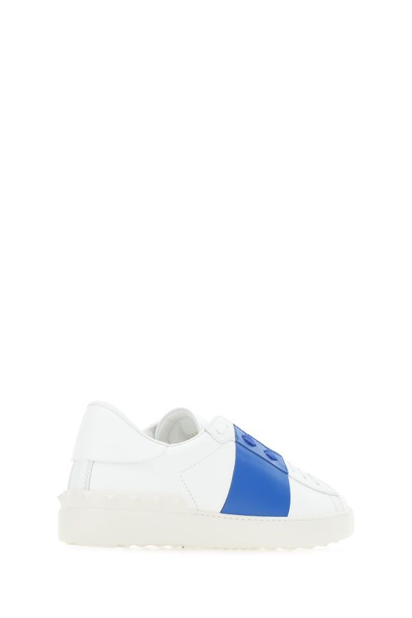 Valentino Sleek White Calf Leather Low-Top Sneakers