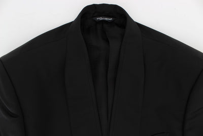 Dolce & Gabbana Black Silk Slim One Button Blazer