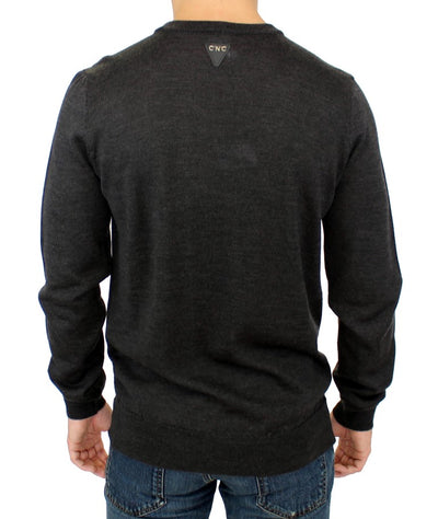 Costume National Gray crewneck pullover sweater