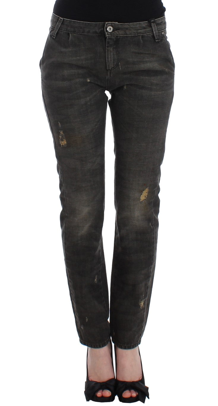 Costume National Gray distressed jeans