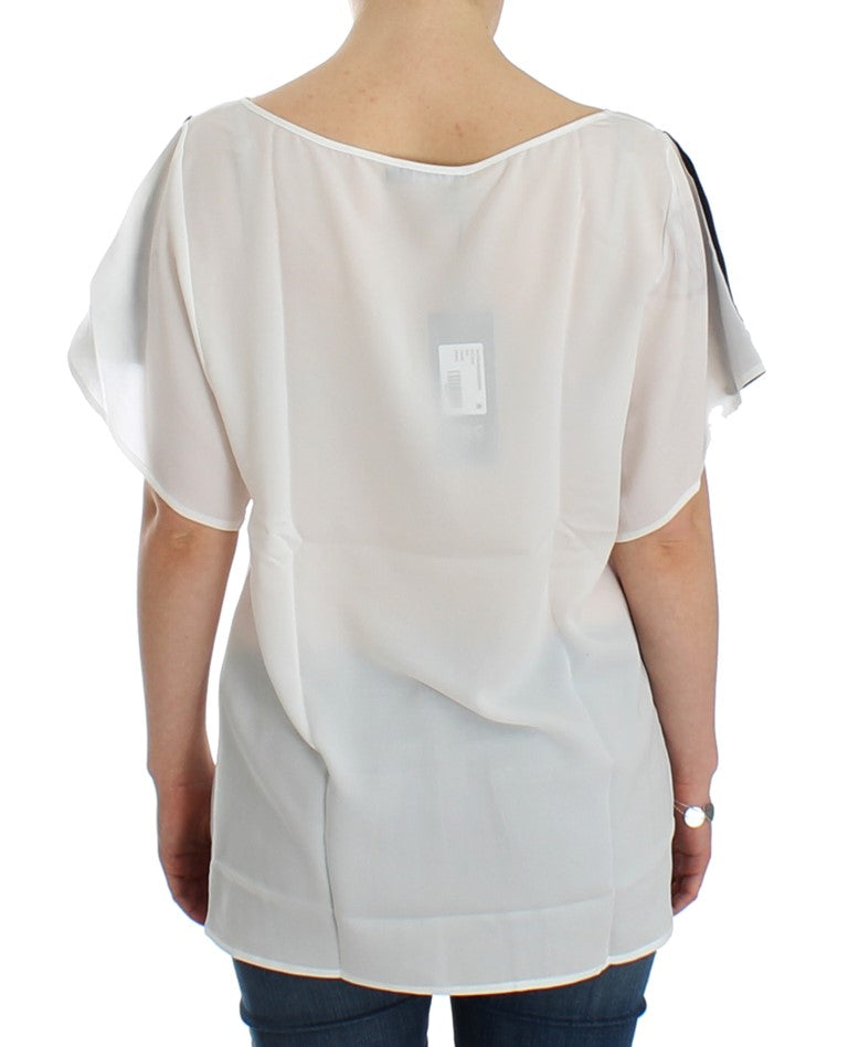 Costume National White motive print blouse