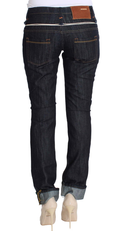 Acht Elegant Straight Leg Dark Blue Jeans