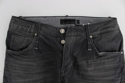 Acht Gray Cotton Regular Low Fit Jeans