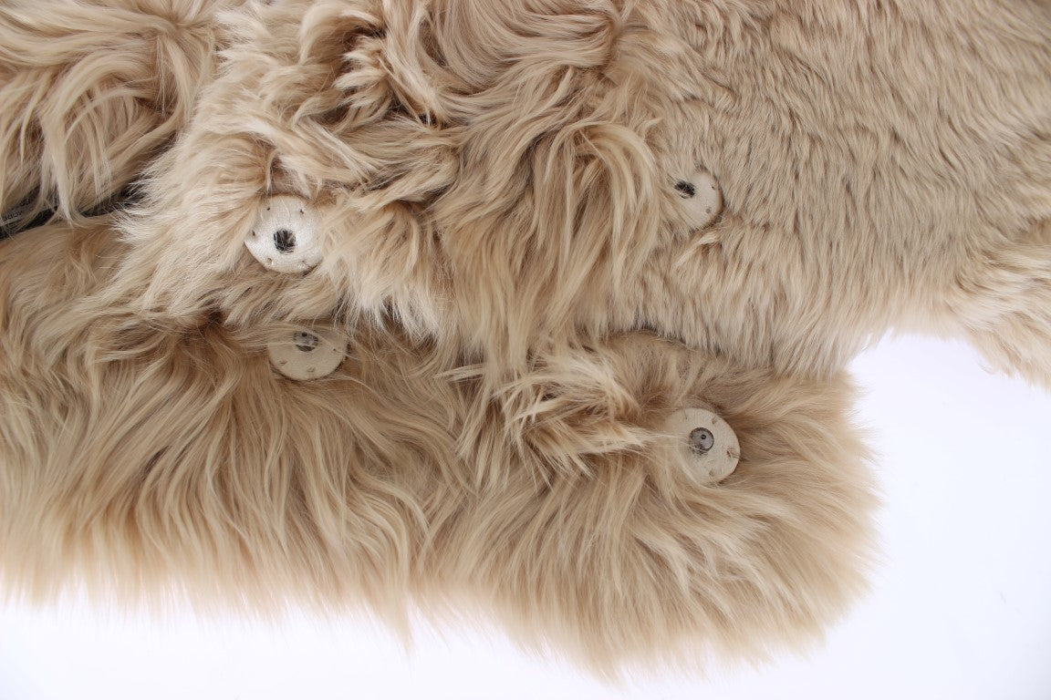 Dolce & Gabbana Beige Alpaca Collar Scarf