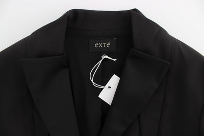 Exte Black Stretch Single Breasted Blazer Jacket