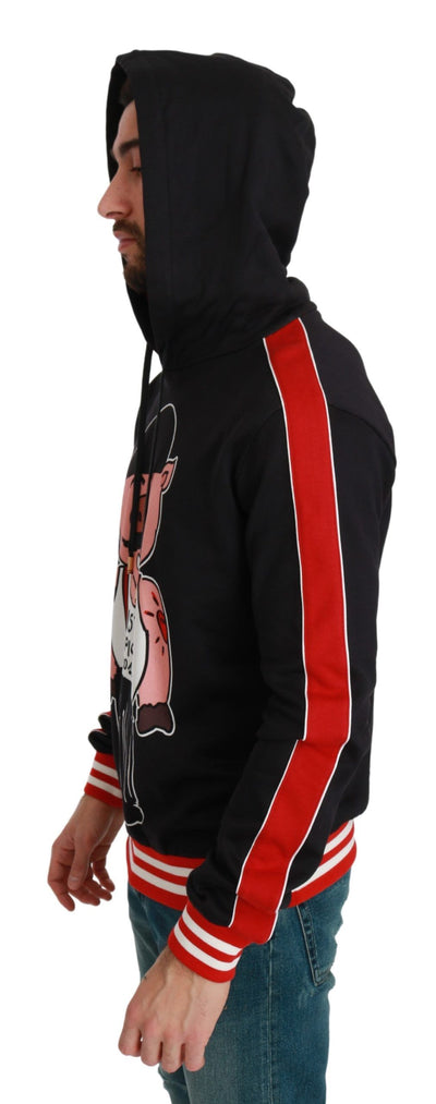 Dolce & Gabbana Black Pig of the Year Hooded Sweater