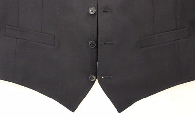 Dolce & Gabbana Blue Cotton Stretch Dress Vest Blazer