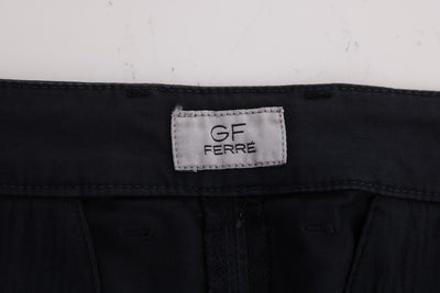 GF Ferre Blue Cotton Stretch Chinos Pants